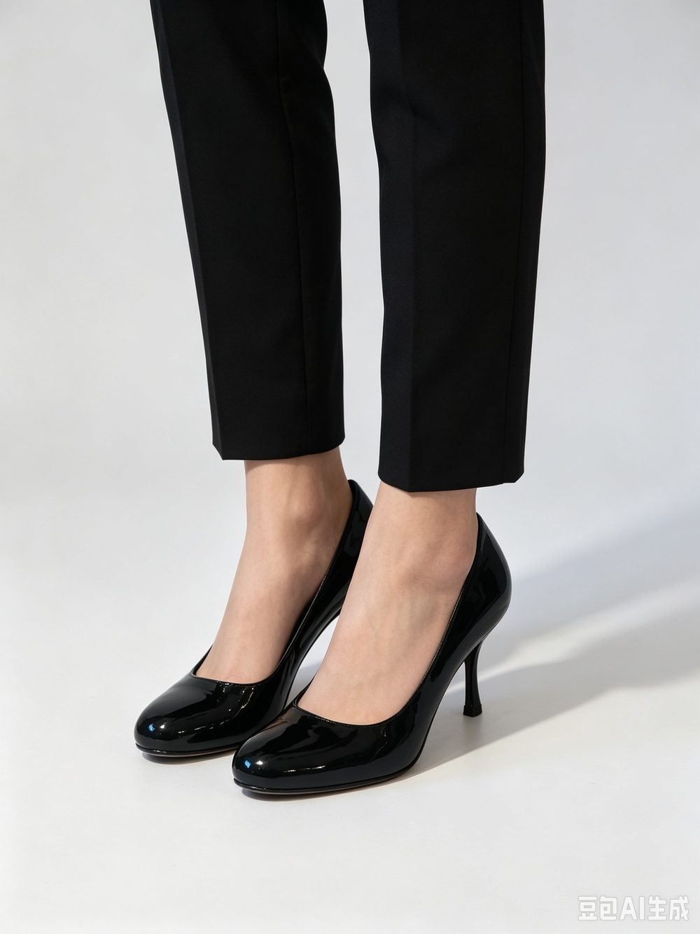 Stuart Weitzman black patent leather pumps